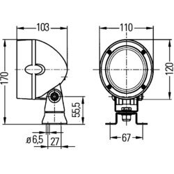 Pracovný svetlomet HELLA 1GM 996 134-037 - obr. 1