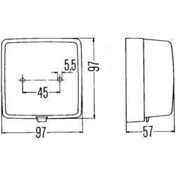 Cúvacie svetlo HELLA 2ZR 003 315-041 - obr. 2