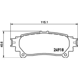 Sada brzdových platničiek kotúčovej brzdy HELLA 8DB 355 015-371