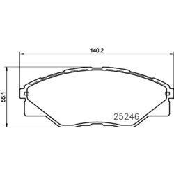 Sada brzdových platničiek kotúčovej brzdy HELLA 8DB 355 019-811