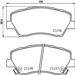 Sada brzdových platničiek kotúčovej brzdy HELLA 8DB 355 025-211