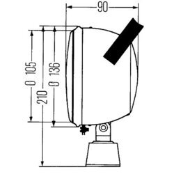 Pracovný svetlomet HELLA 1G0 001 186-001 - obr. 2