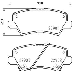 Sada brzdových platničiek kotúčovej brzdy HELLA 8DB 355 037-921