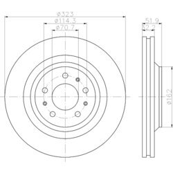 Brzdový kotúč HELLA 8DD 355 120-251 - obr. 3