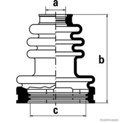Manžeta hnacieho hriadeľa - opravná sada HERTH+BUSS JAKOPARTS J2882000