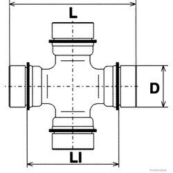 Kĺb pozdĺžneho hriadeľa HERTH+BUSS JAKOPARTS J2926003 - obr. 2