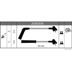 Sada zapaľovacích káblov HERTH+BUSS JAKOPARTS J5382030 - obr. 2