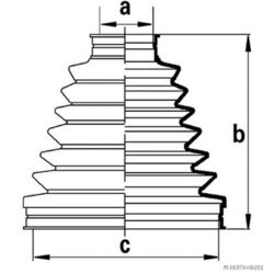 Manžeta hnacieho hriadeľa - opravná sada HERTH+BUSS JAKOPARTS J2861021