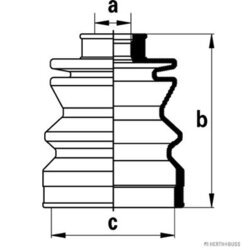 Manžeta hnacieho hriadeľa - opravná sada HERTH+BUSS JAKOPARTS J2868000