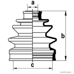 Manžeta hnacieho hriadeľa - opravná sada HERTH+BUSS JAKOPARTS J2860501