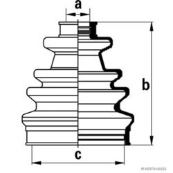 Manžeta hnacieho hriadeľa - opravná sada HERTH+BUSS JAKOPARTS J2863017