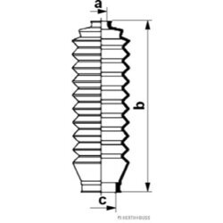 Manžeta riadenia - opravná sada HERTH+BUSS JAKOPARTS J4104003 - obr. 2