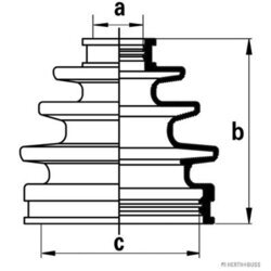 Manžeta hnacieho hriadeľa - opravná sada HERTH+BUSS JAKOPARTS J2862007