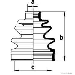 Manžeta hnacieho hriadeľa - opravná sada HERTH+BUSS JAKOPARTS J2864021