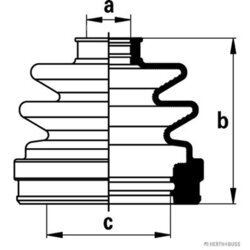 Manžeta hnacieho hriadeľa - opravná sada HERTH+BUSS JAKOPARTS J2881025