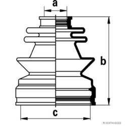 Manžeta hnacieho hriadeľa - opravná sada HERTH+BUSS JAKOPARTS J2881028