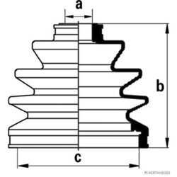 Manžeta hnacieho hriadeľa - opravná sada HERTH+BUSS JAKOPARTS J2861001