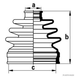 Manžeta hnacieho hriadeľa - opravná sada HERTH+BUSS JAKOPARTS J2864020