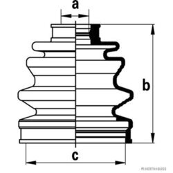 Manžeta hnacieho hriadeľa - opravná sada HERTH+BUSS JAKOPARTS J2865002