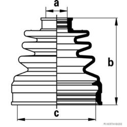 Manžeta hnacieho hriadeľa - opravná sada HERTH+BUSS JAKOPARTS J2884014