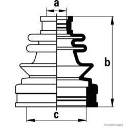 Manžeta hnacieho hriadeľa - opravná sada HERTH+BUSS JAKOPARTS J2881020
