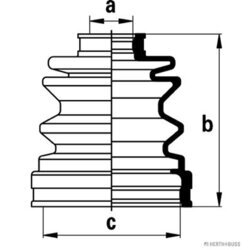 Manžeta hnacieho hriadeľa - opravná sada HERTH+BUSS JAKOPARTS J2888008
