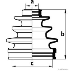 Manžeta hnacieho hriadeľa - opravná sada HERTH+BUSS JAKOPARTS J2862000