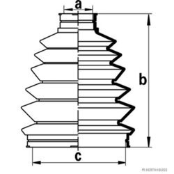 Manžeta hnacieho hriadeľa - opravná sada HERTH+BUSS JAKOPARTS J2863013
