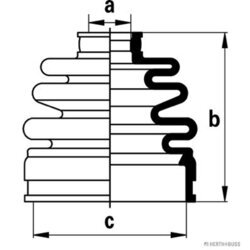 Manžeta hnacieho hriadeľa - opravná sada HERTH+BUSS JAKOPARTS J2880303