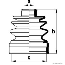 Manžeta hnacieho hriadeľa - opravná sada HERTH+BUSS JAKOPARTS J2883001