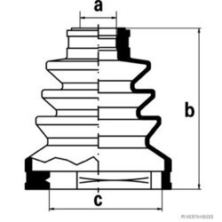 Manžeta hnacieho hriadeľa - opravná sada HERTH+BUSS JAKOPARTS J2881000