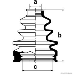 Manžeta hnacieho hriadeľa - opravná sada HERTH+BUSS JAKOPARTS J2882005 - obr. 1