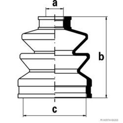 Manžeta hnacieho hriadeľa - opravná sada HERTH+BUSS JAKOPARTS J2866002
