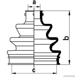 Manžeta hnacieho hriadeľa - opravná sada HERTH+BUSS JAKOPARTS J2860904