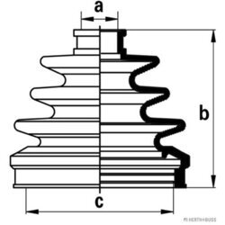 Manžeta hnacieho hriadeľa - opravná sada HERTH+BUSS JAKOPARTS J2864014
