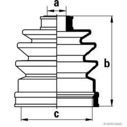 Manžeta hnacieho hriadeľa - opravná sada HERTH+BUSS JAKOPARTS J2881002