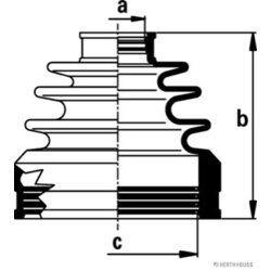 Manžeta hnacieho hriadeľa - opravná sada HERTH+BUSS JAKOPARTS J2882022