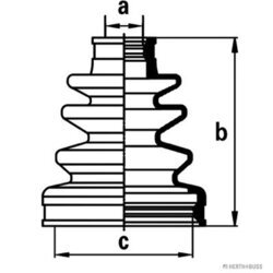 Manžeta hnacieho hriadeľa - opravná sada HERTH+BUSS JAKOPARTS J2884015