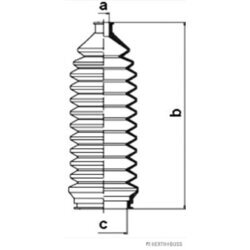 Manžeta riadenia - opravná sada HERTH+BUSS JAKOPARTS J4118000 - obr. 2