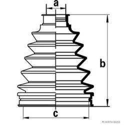 Manžeta hnacieho hriadeľa - opravná sada HERTH+BUSS JAKOPARTS J2862023