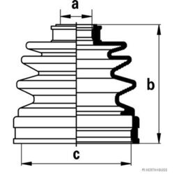 Manžeta hnacieho hriadeľa - opravná sada HERTH+BUSS JAKOPARTS J2883014