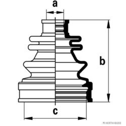 Manžeta hnacieho hriadeľa - opravná sada HERTH+BUSS JAKOPARTS J2884018