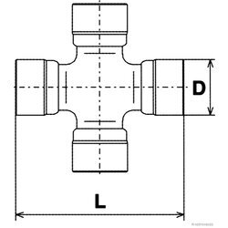 Kĺb pozdĺžneho hriadeľa HERTH+BUSS JAKOPARTS J2925014 - obr. 2