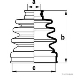 Manžeta hnacieho hriadeľa - opravná sada HERTH+BUSS JAKOPARTS J2880301