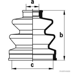 Manžeta hnacieho hriadeľa - opravná sada HERTH+BUSS JAKOPARTS J2883006