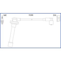 Sada zapaľovacích káblov HITACHI - HÜCO 134521