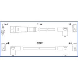 Sada zapaľovacích káblov HITACHI - HÜCO 134784