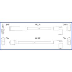Sada zapaľovacích káblov HITACHI - HÜCO 134347