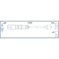 Sada zapaľovacích káblov HITACHI - HÜCO 134780