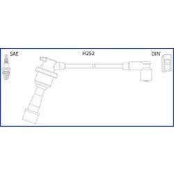 Sada zapaľovacích káblov HITACHI - HÜCO 134480